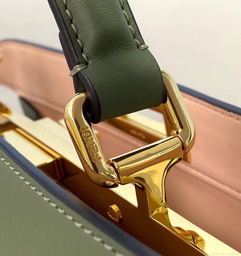 Fendi 70193 Peekaboo ISEEU MEDIUM Green Leather Bag