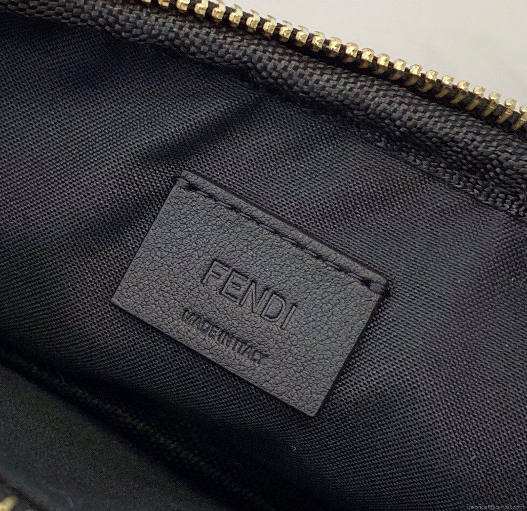 Fendi 70213 Easy Baguette Leather Handbag Black