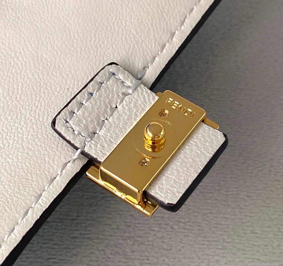 Fendi 7AR844 Nano Baguette Charm Blue Nappa Leather