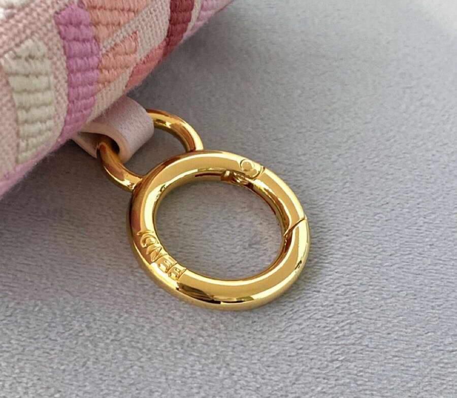 Fendi 7AR844 Nano Baguette Charm Pink Canvas Charm