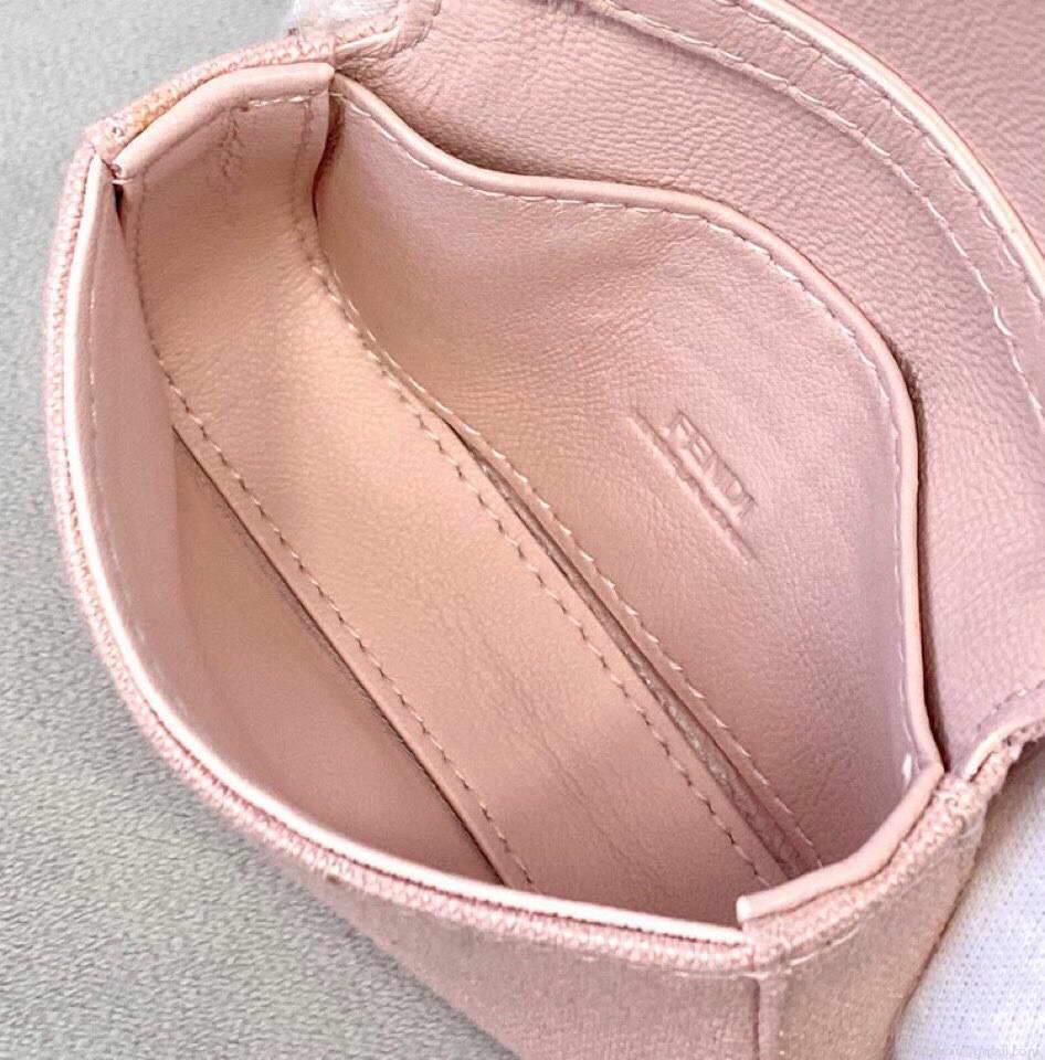 Fendi 7AR844 Nano Baguette Charm Pink Canvas Charm