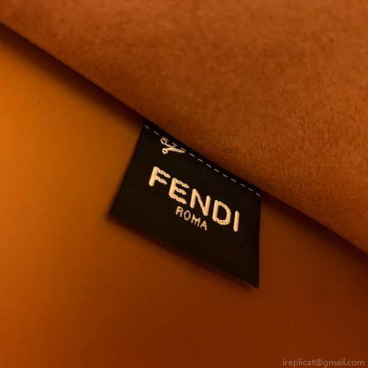 Fendi 8BH372 FENDI Large Sunshine Shopper Bag Brown Leather
