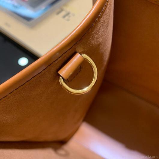 Fendi 8BH372 FENDI Large Sunshine Shopper Bag Brown Leather