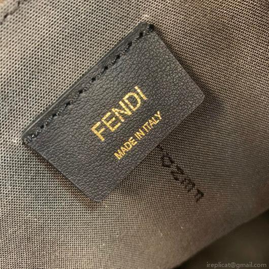 Fendi 8BH372 FENDI Large Sunshine Shopper Bag in Brown Fabric