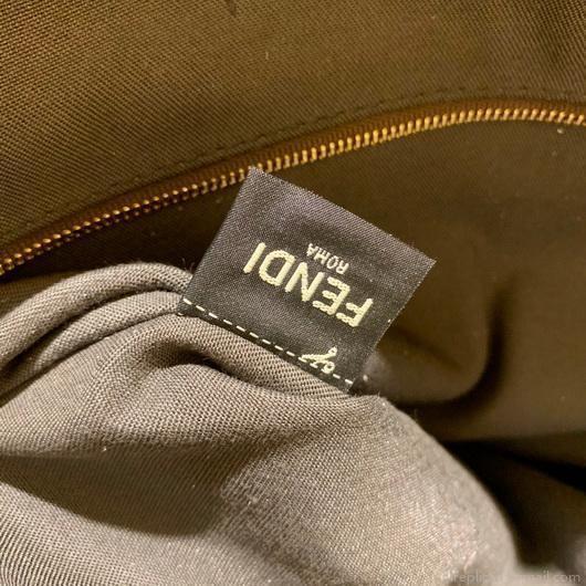 Fendi 8BH372 FENDI Large Sunshine Shopper Bag in Brown Fabric