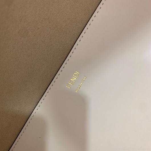 Fendi 8BH372 FENDI Large Sunshine Shopper Bag White Leather