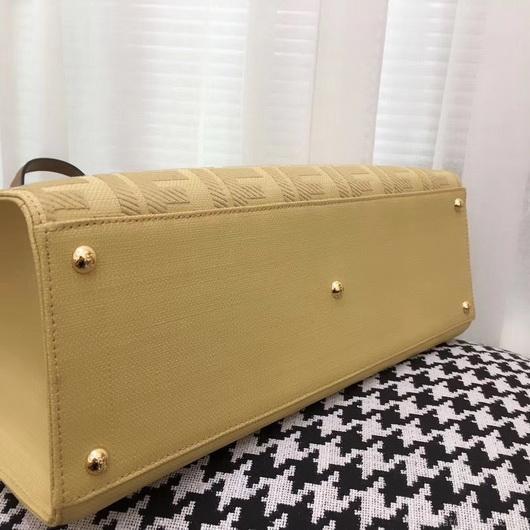 Fendi 8BH374 FENDI PEEKABOO X-TOTE Apricot Canvas Bag