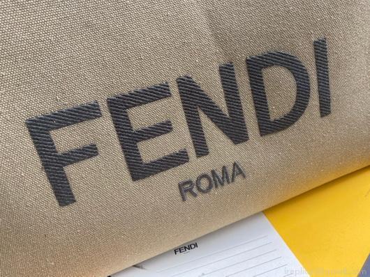 Fendi 8BH374 FENDI PEEKABOO X-TOTE Light Green Canvas Bag