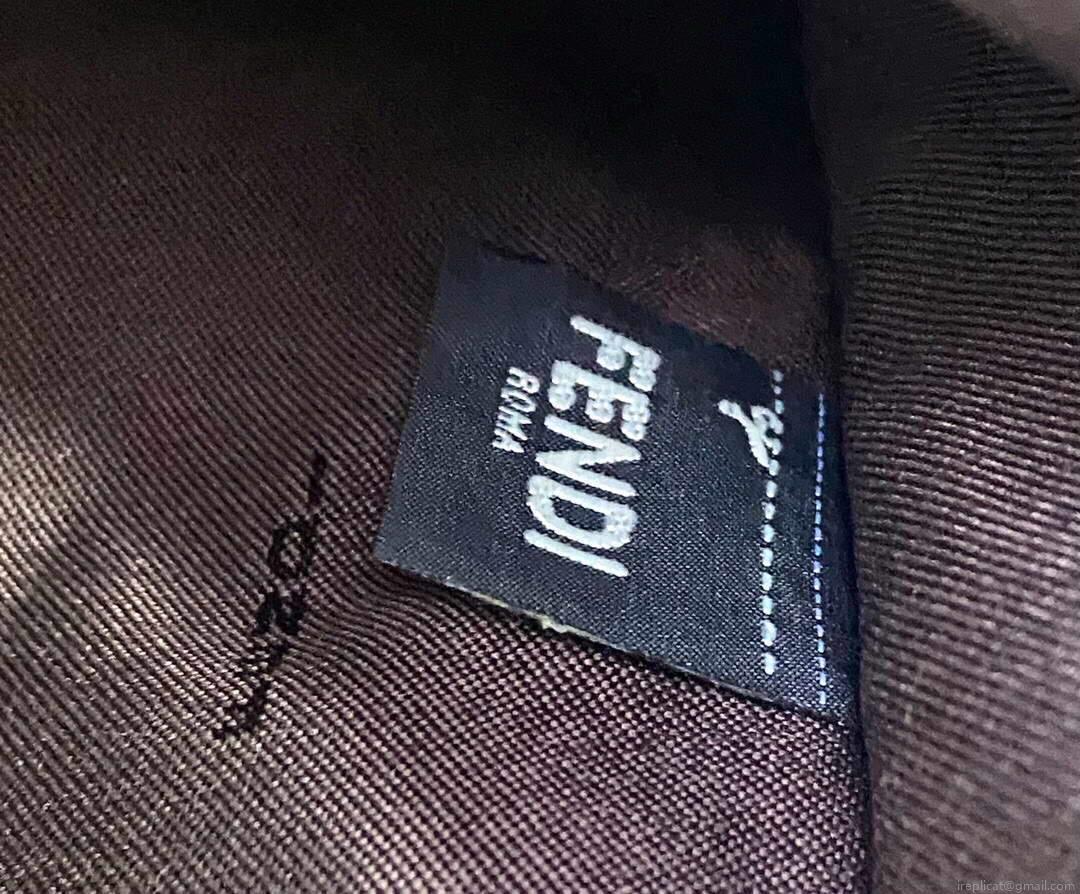 Fendi 8BH374 Peekaboo X Tote Green Canvas Bag