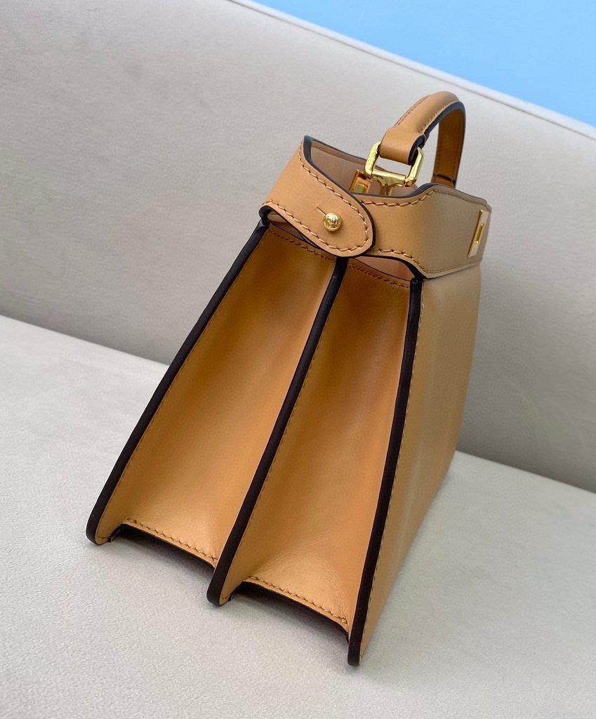 Fendi 8BN323 Peekaboo ISEEU EAST-WEST Apricot Leather 70193S Bag