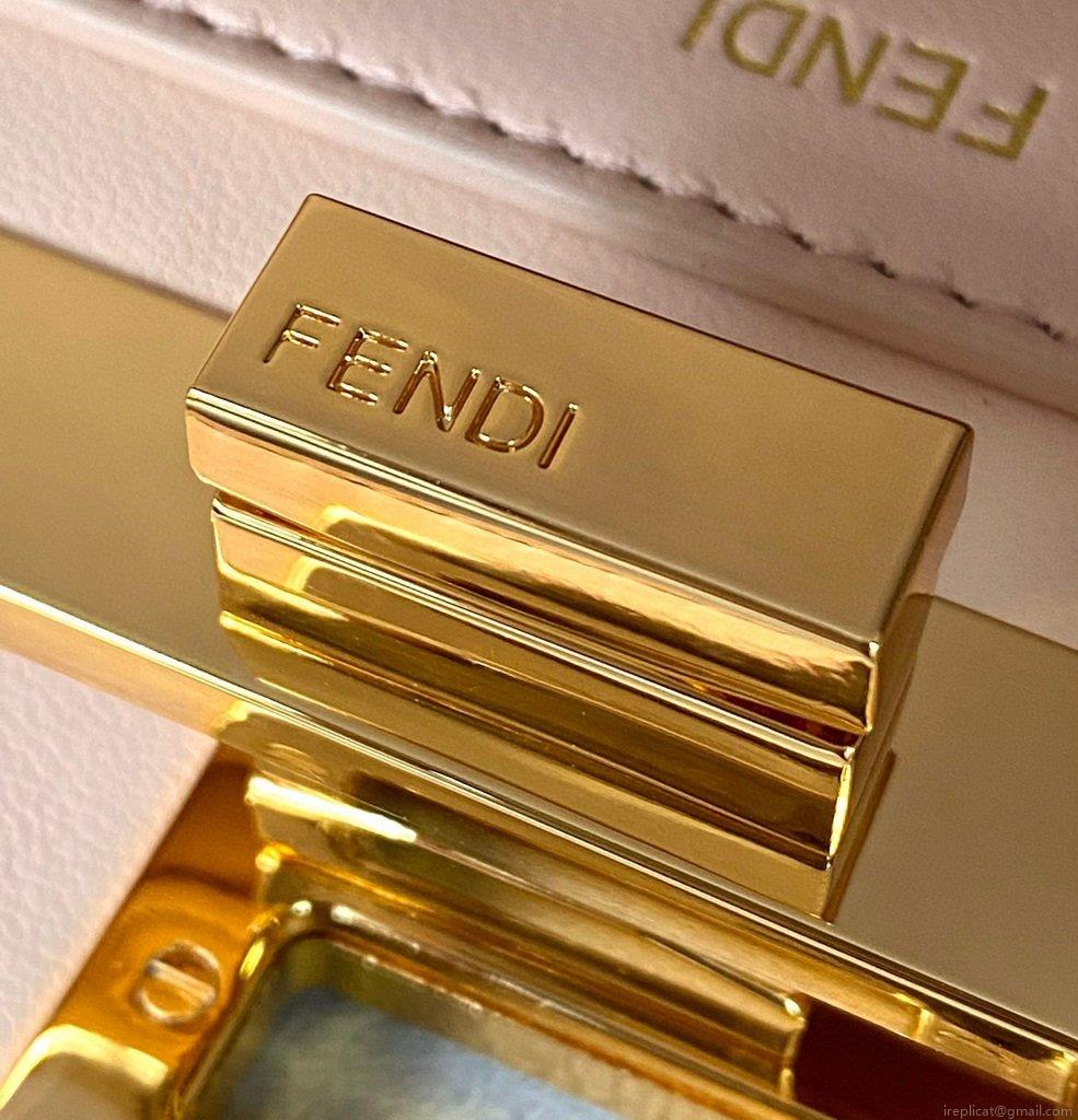 Fendi 8BN323 Peekaboo ISEEU EAST-WEST Apricot Leather 70193S Bag