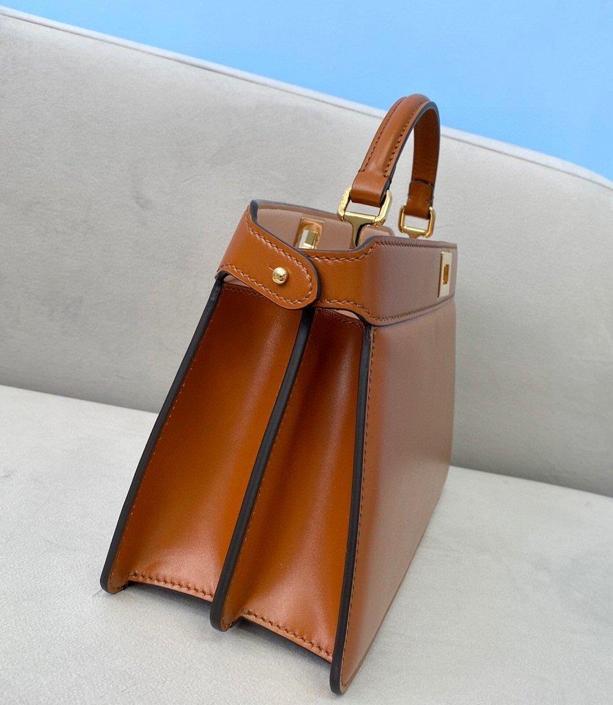 Fendi 8BN323 Peekaboo ISEEU EAST-WEST Brown Leather 70193S Bag