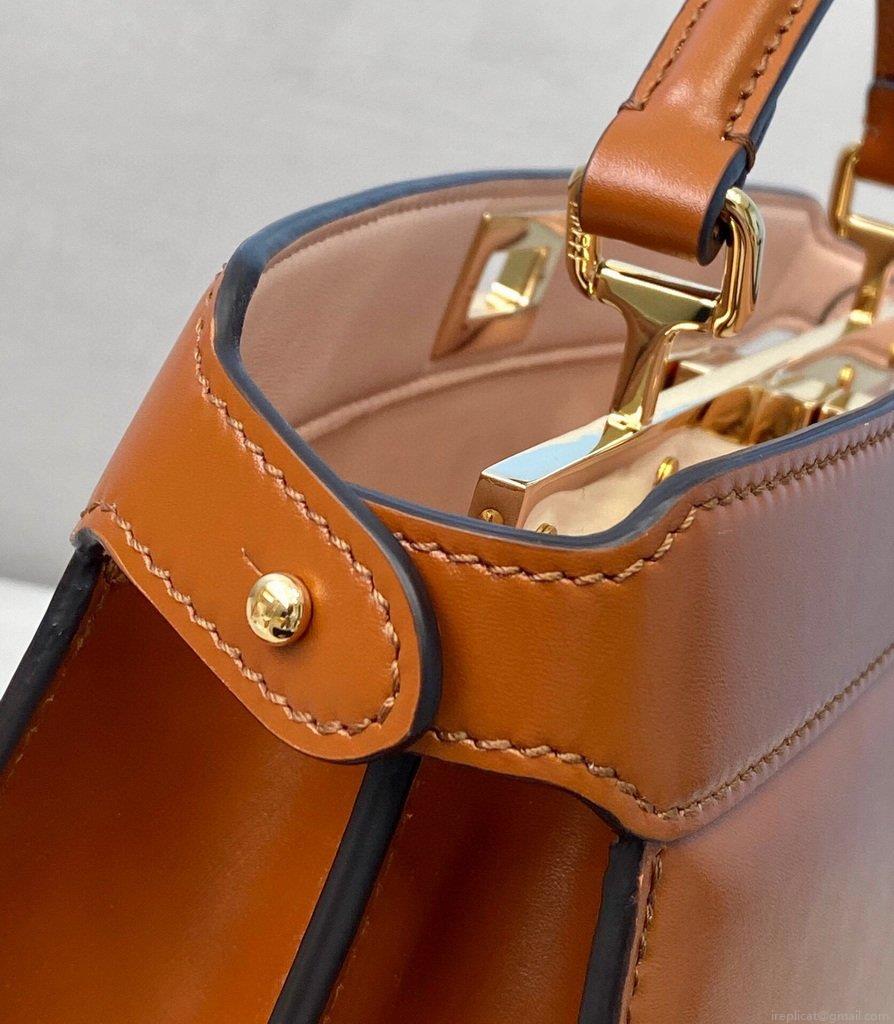 Fendi 8BN323 Peekaboo ISEEU EAST-WEST Brown Leather 70193S Bag