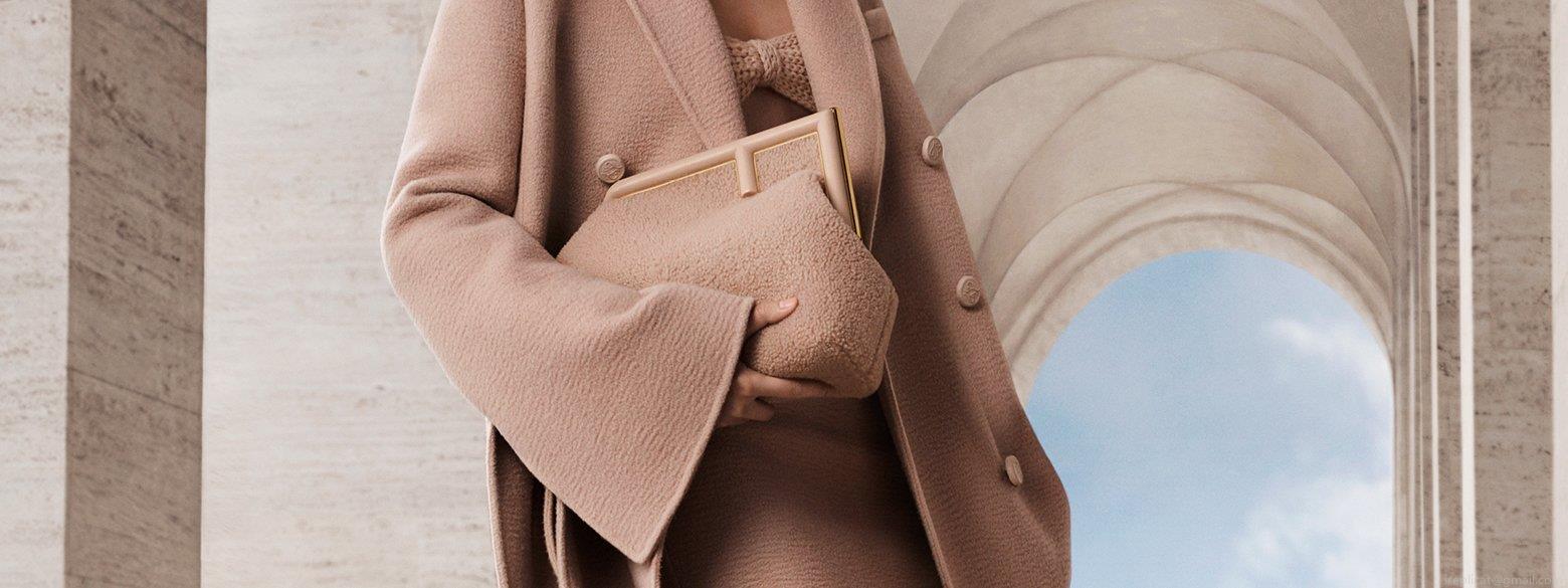 Fendi FNE91 Peekaboo ISEEU MEDIUM Brown Leather Bag