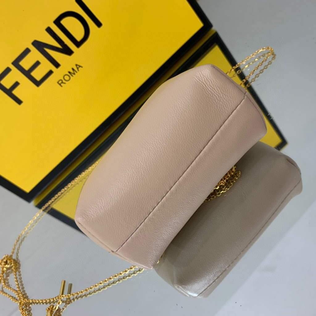 Fendi Nano First Charm Shoulder Bag 7AS051 Light Pink