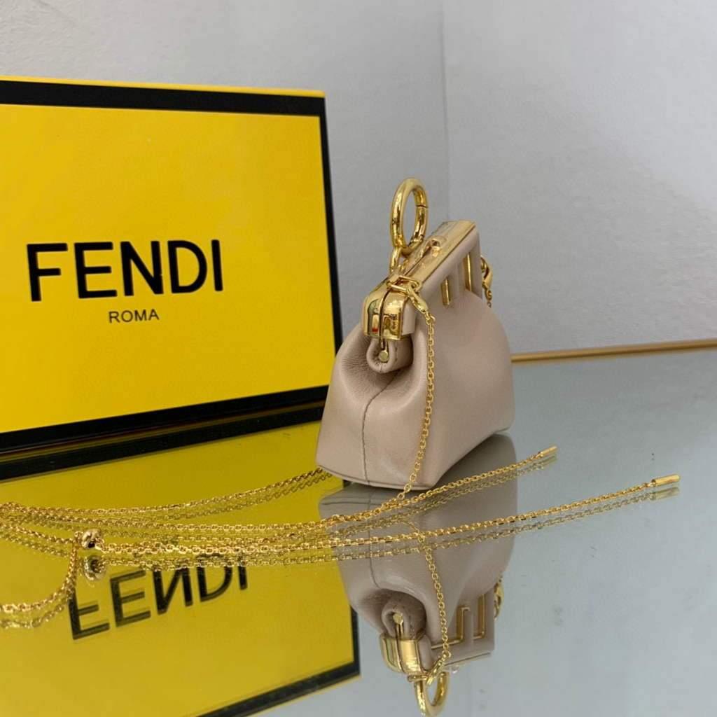 Fendi Nano First Charm Shoulder Bag 7AS051 Light Pink