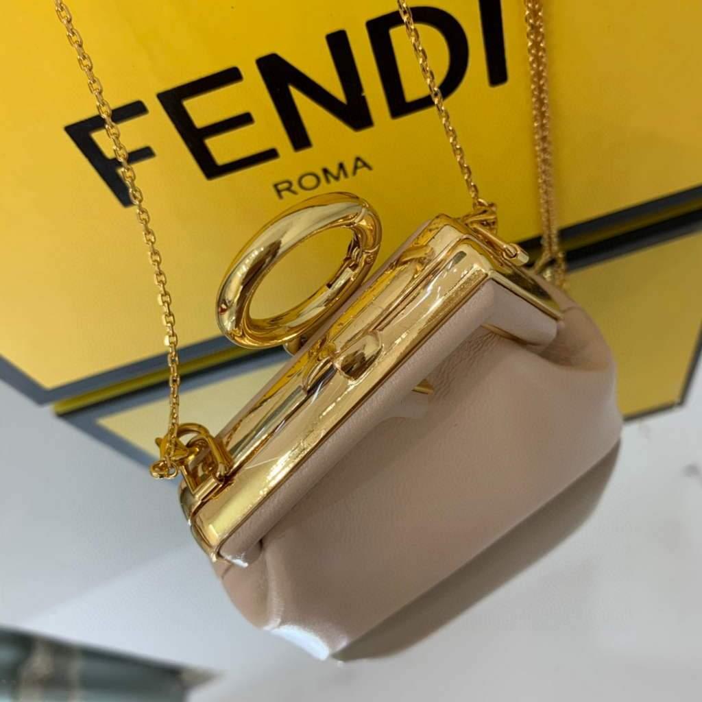 Fendi Nano First Charm Shoulder Bag 7AS051 Light Pink