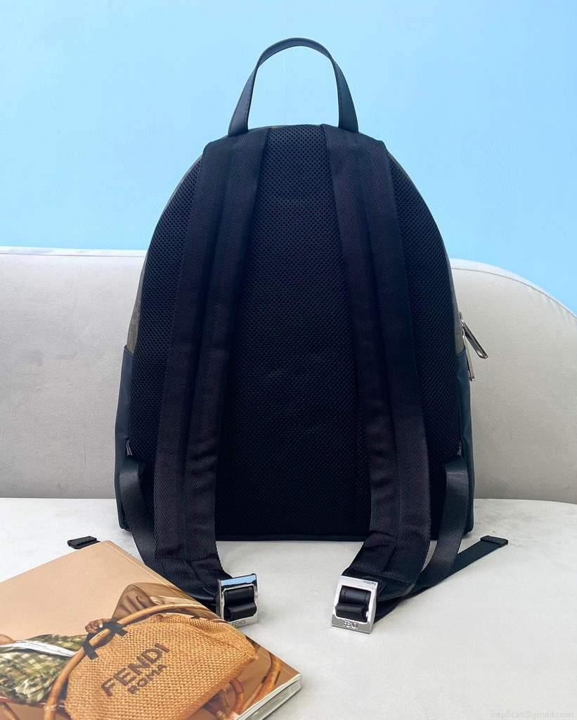 Fendi 2381 Backpack Black Fendi Nylon Shoulders Backpack 7VZ042 Black