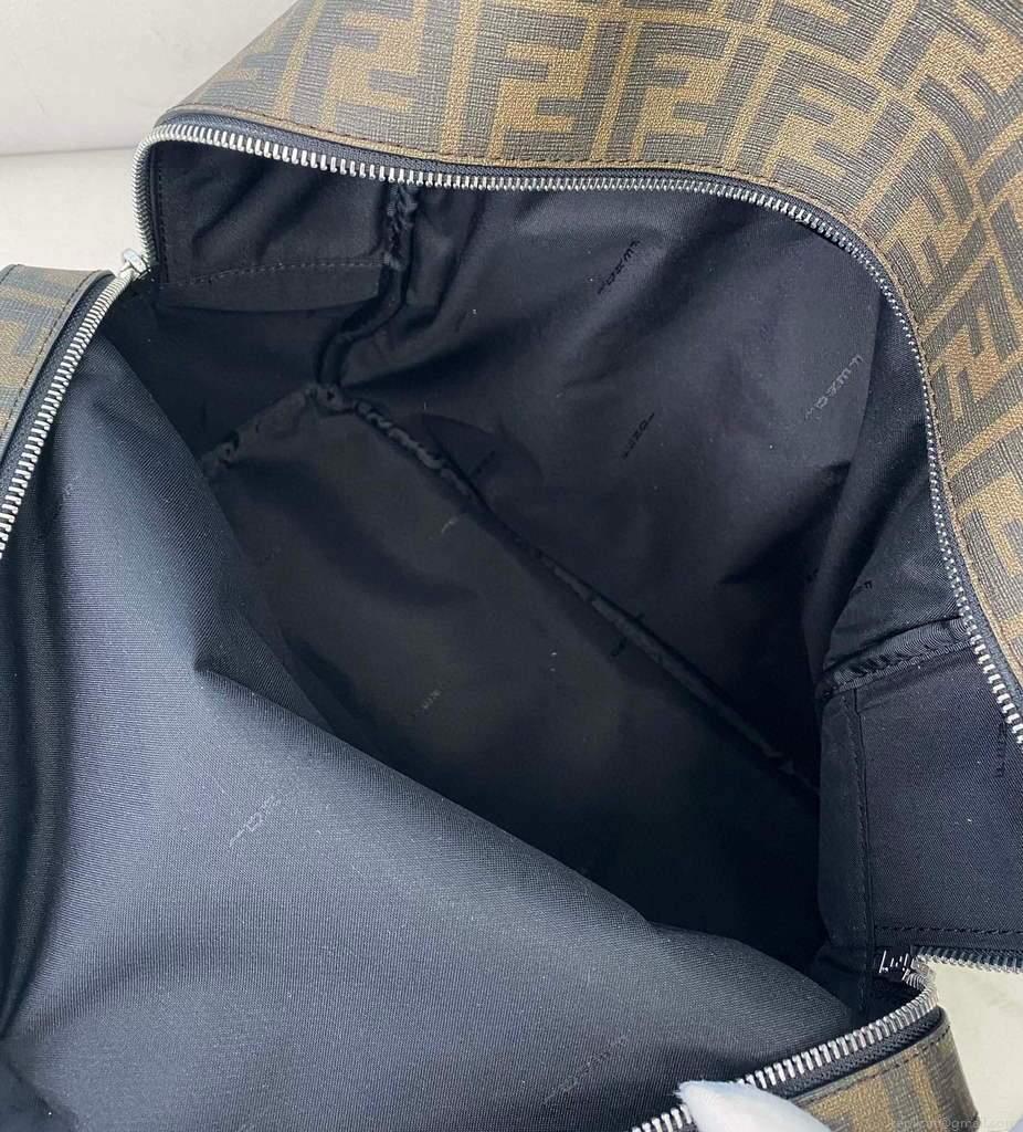 Fendi 2381 Backpack Black Fendi Nylon Shoulders Backpack 7VZ042 Black with red