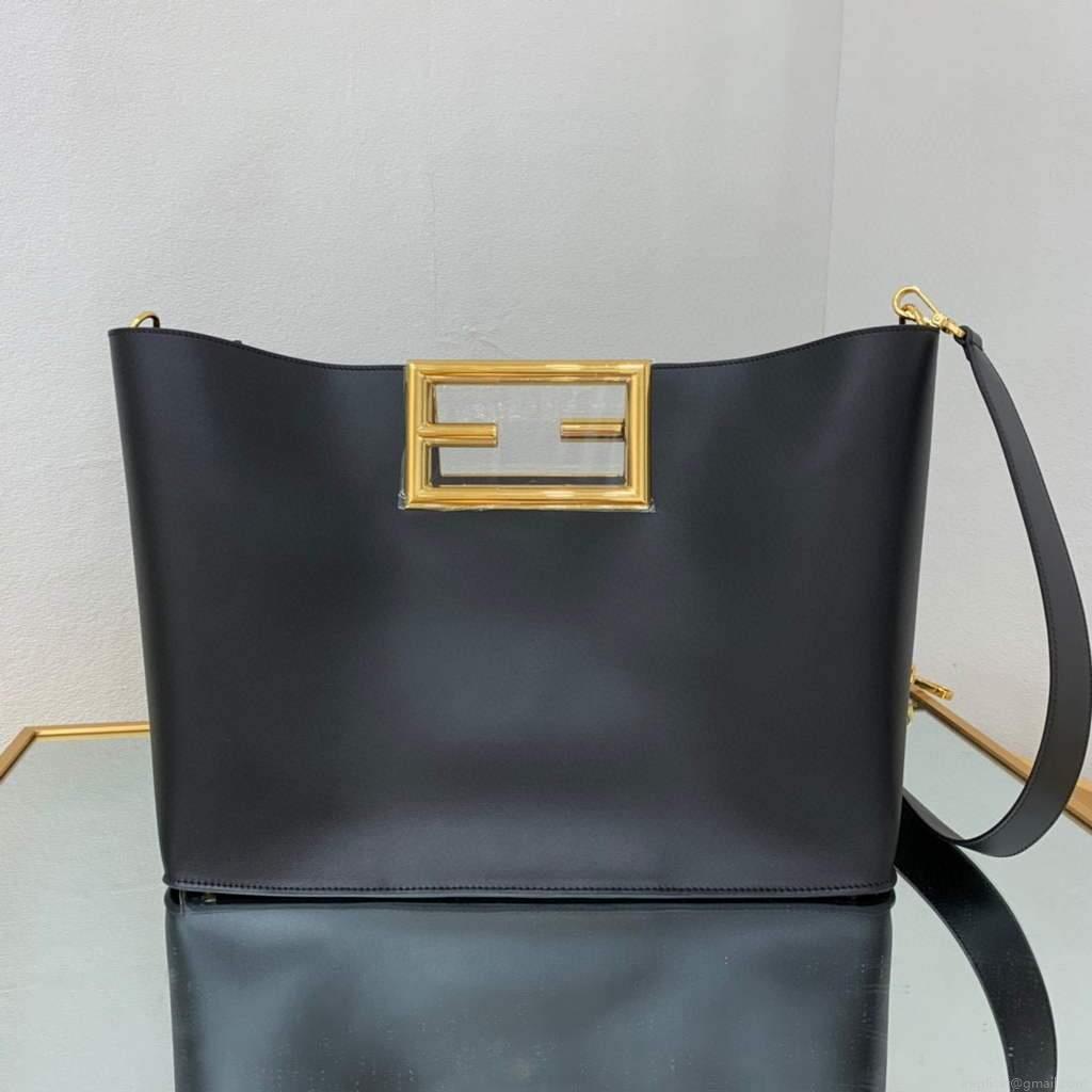 Fendi 8BH391 Fendi way Medium Black Leather bag