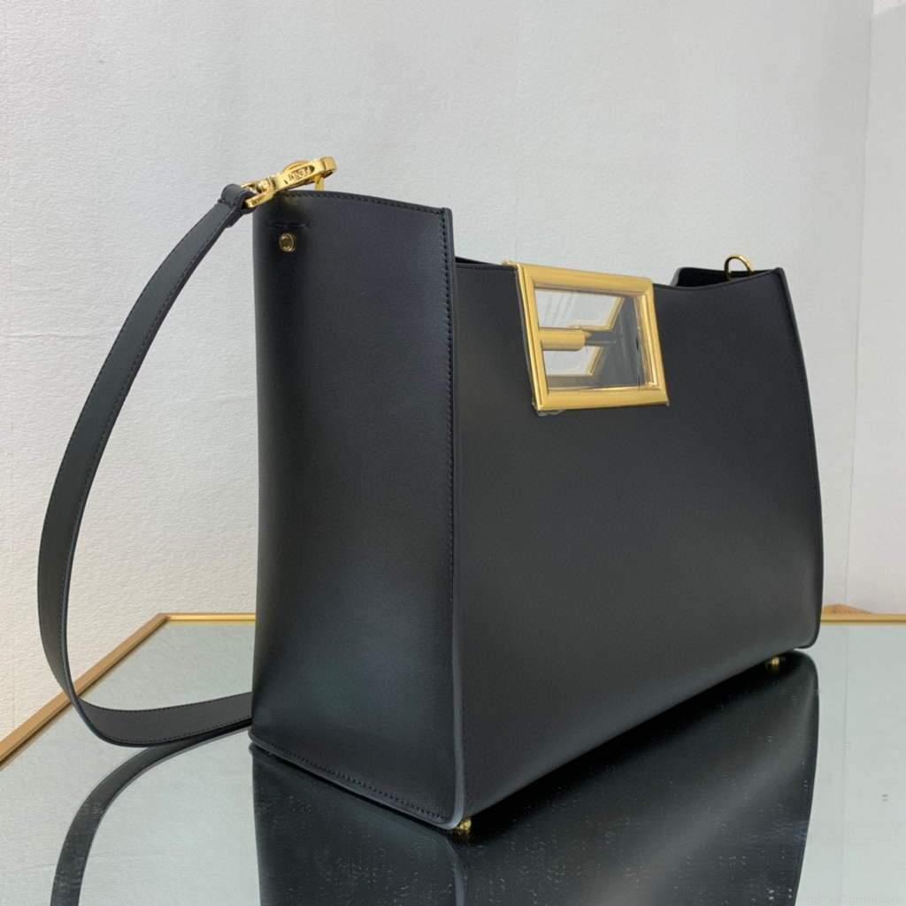 Fendi 8BH391 Fendi way Medium Black Leather bag