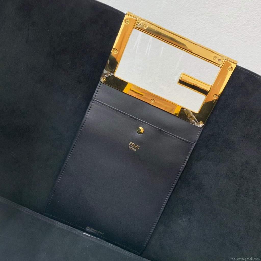 Fendi 8BH391 Fendi way Medium Black Leather bag
