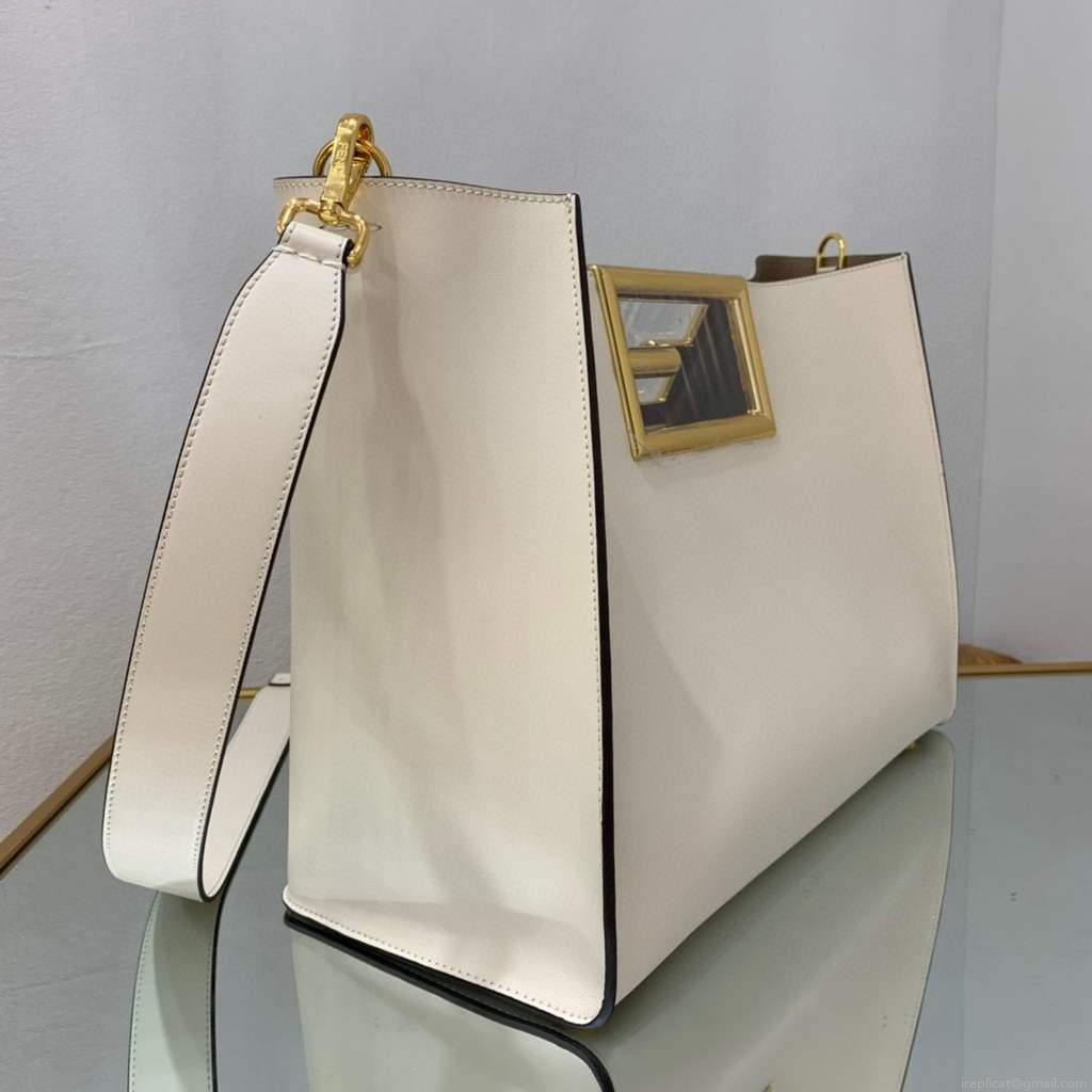 Fendi 8BH391 Fendi way Medium White Leather bag