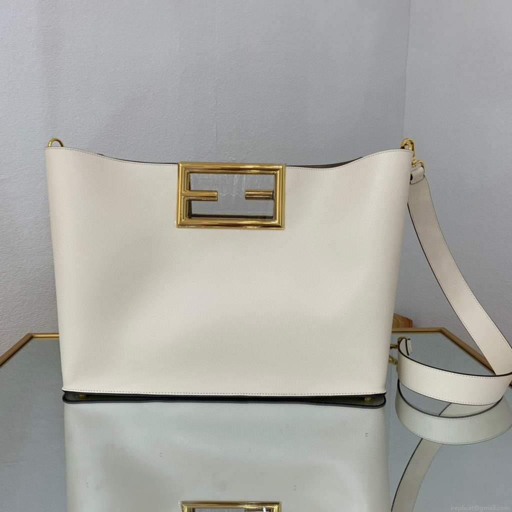 Fendi 8BH391 Fendi way Medium White Leather bag