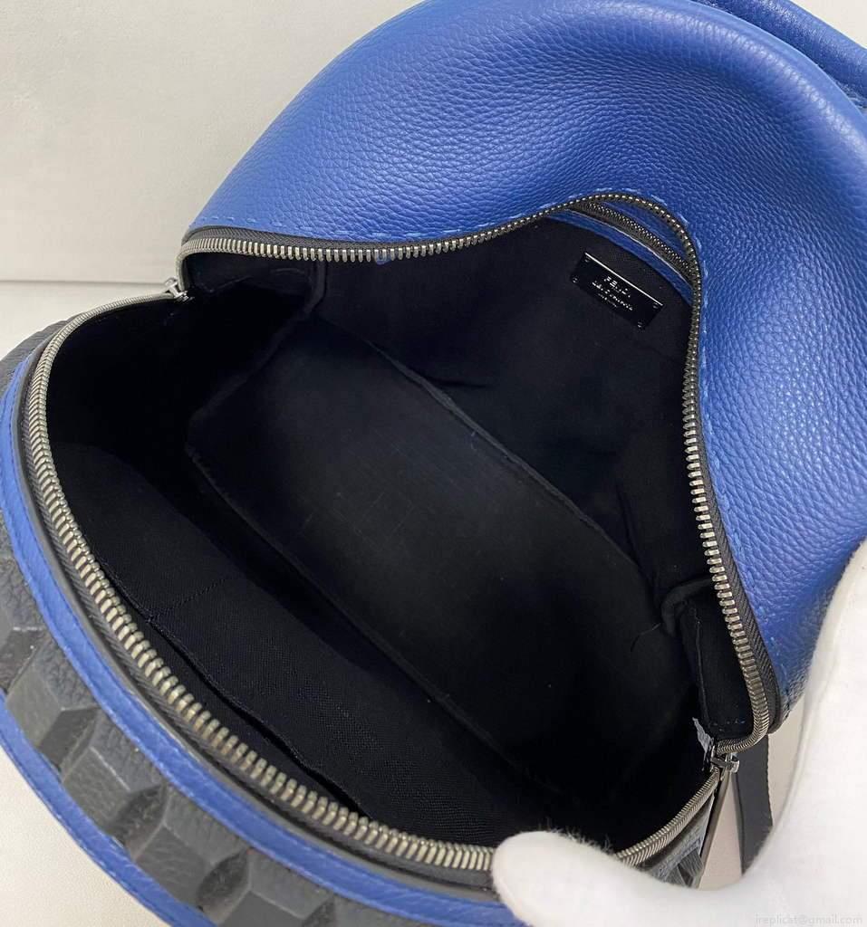 Fendi Backpack Calfskin Leather 2263 Blue