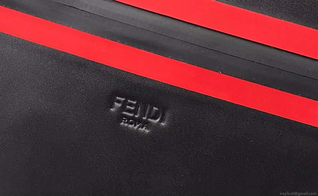 Fendi Backpack Large 2380 FF Black with Red