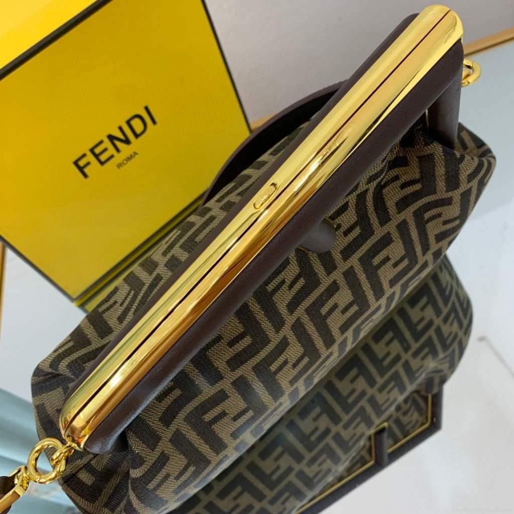 Fendi FIRST Medium Bag Dark Green FF bag 8BP127