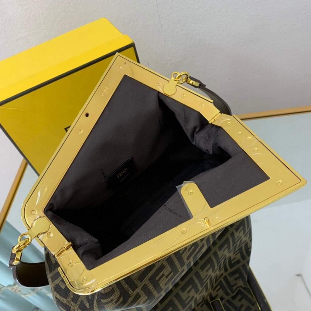 Fendi FIRST Medium Bag Dark Green FF bag 8BP127
