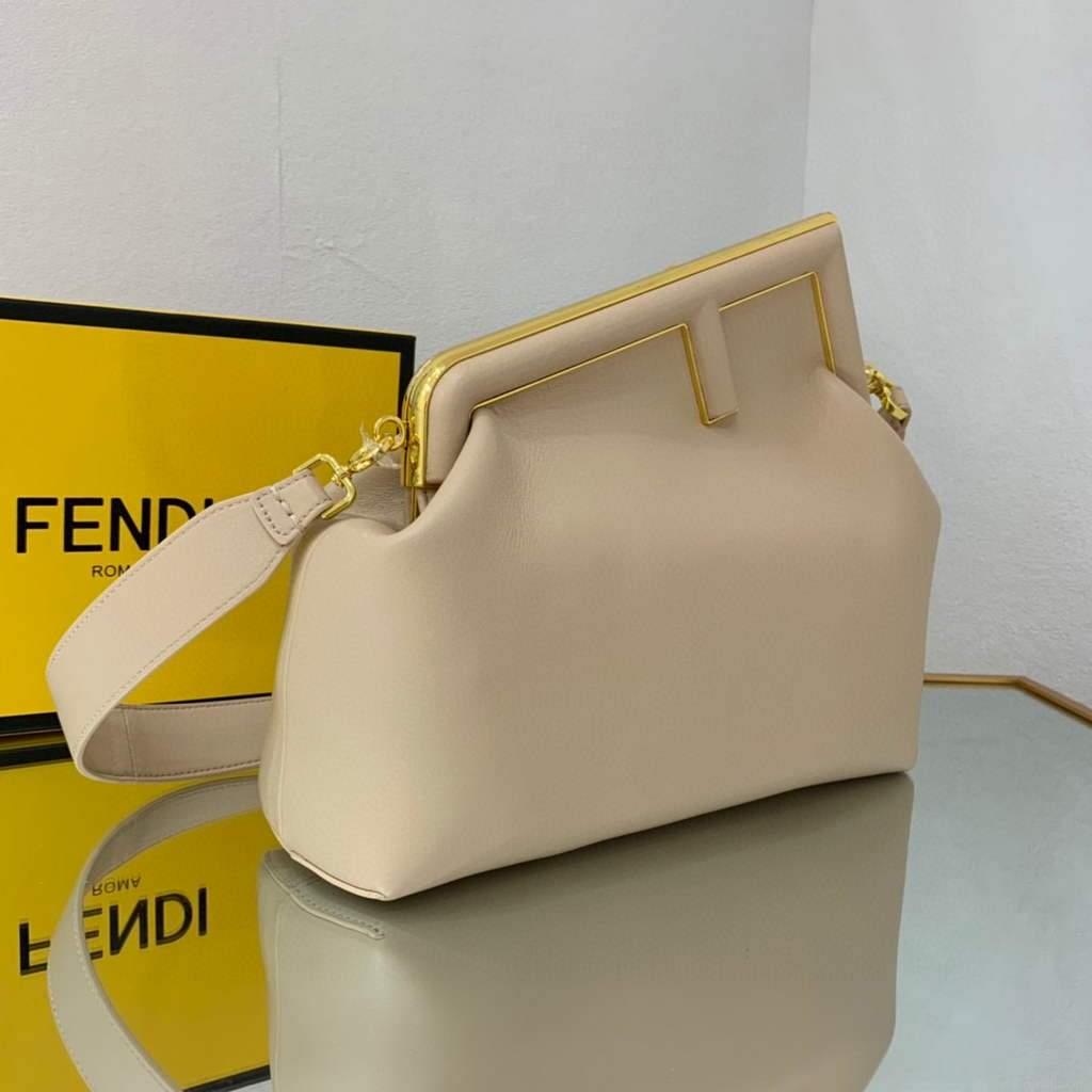 Fendi FIRST Medium Bag Light Pink Leather 8BP127