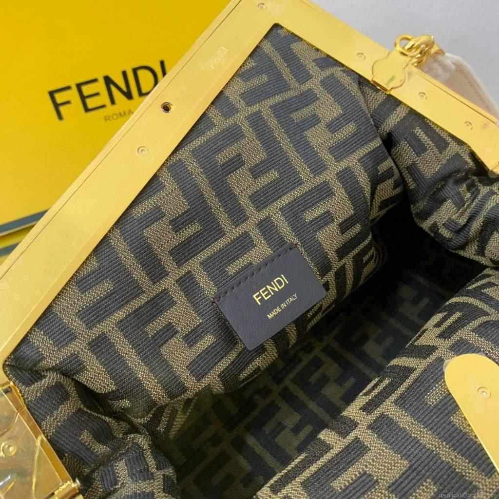 Fendi First Medium Sheepskin Bag 8BP127 Beige