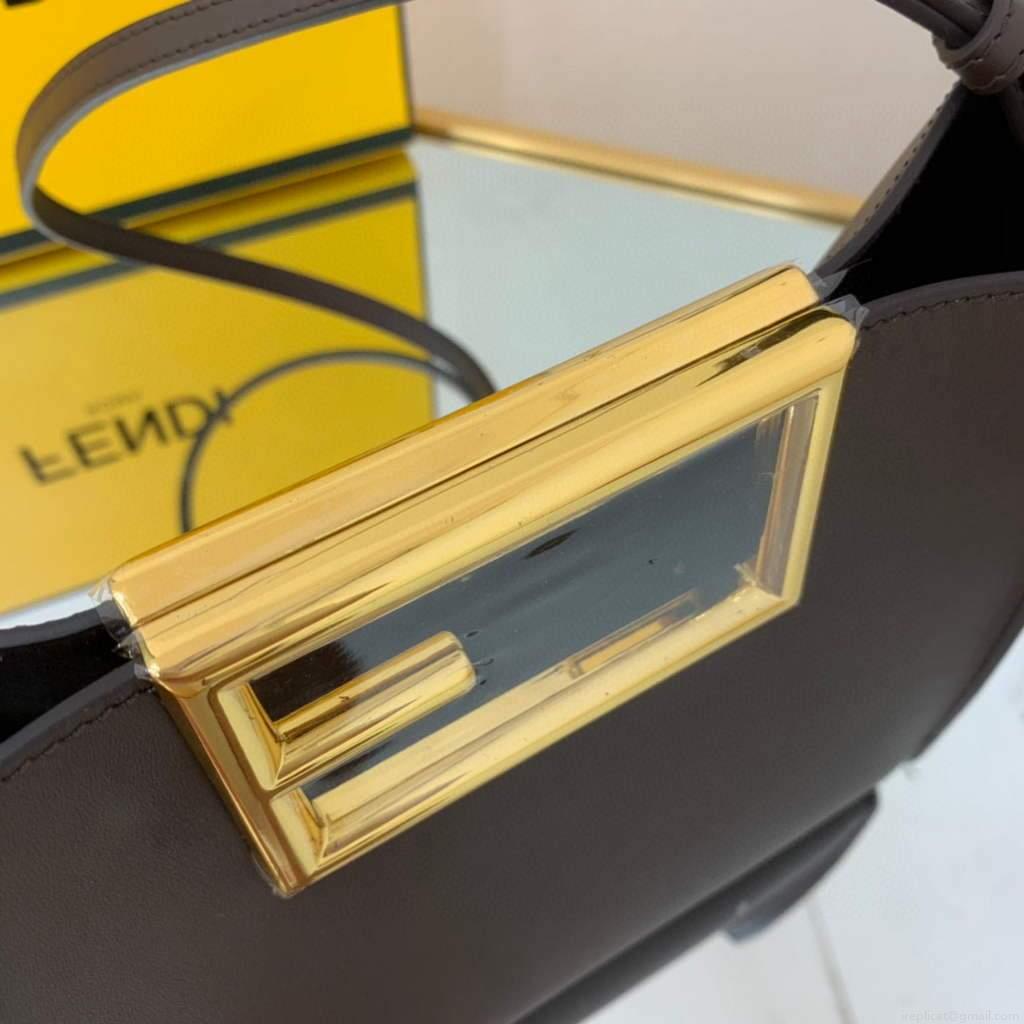 Fendi 8BS054 fendi way small Brown Leather Bag