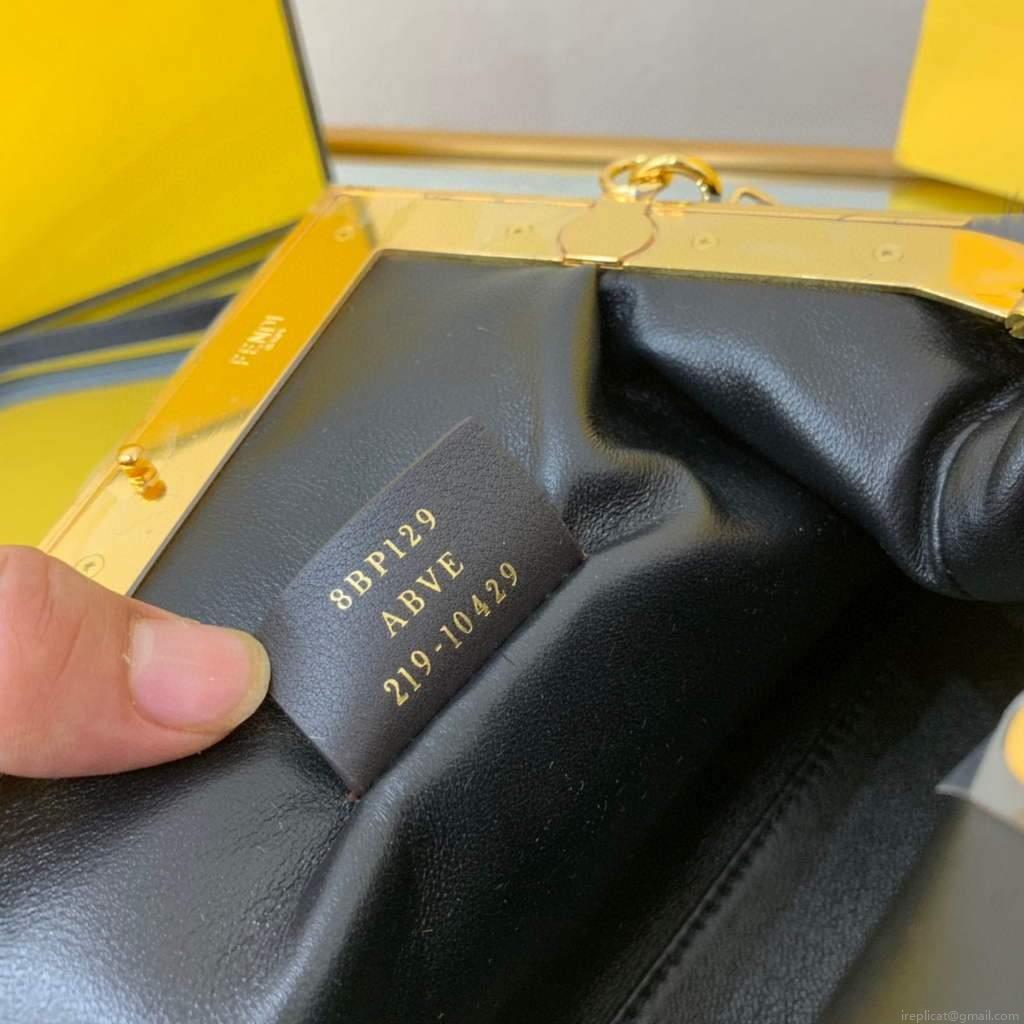 Fendi FIRST Small Bag Fox fur 8BP129 Black