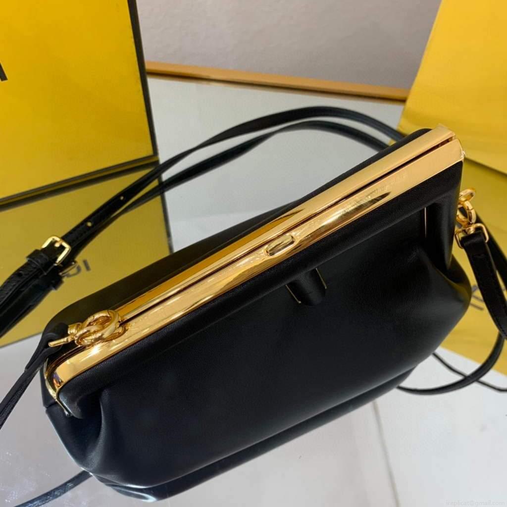 Fendi FIRST Small Bag 8BP129 Black Leather