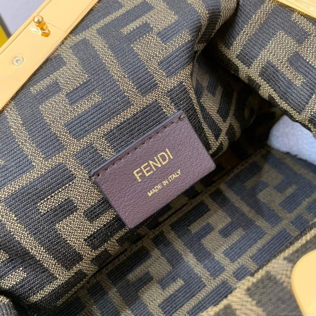 Fendi FIRST Small Bag 8BP129 Black Leather