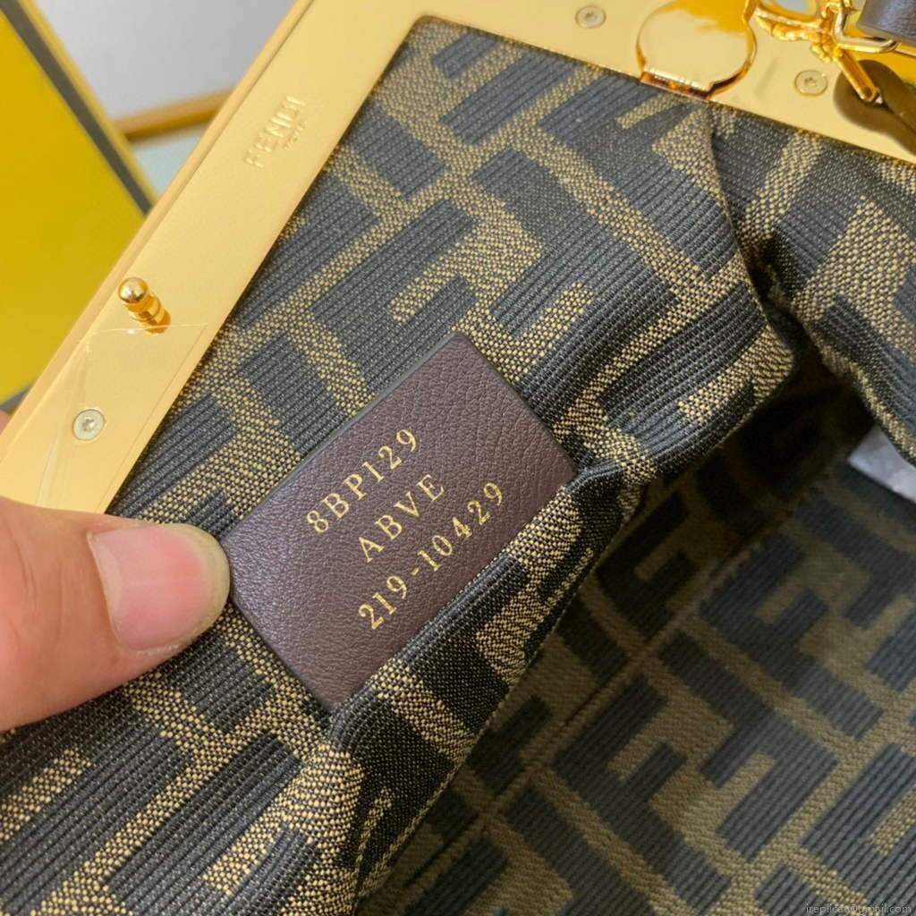 Fendi FIRST Small Bag 8BP129 Dark Brown Leather