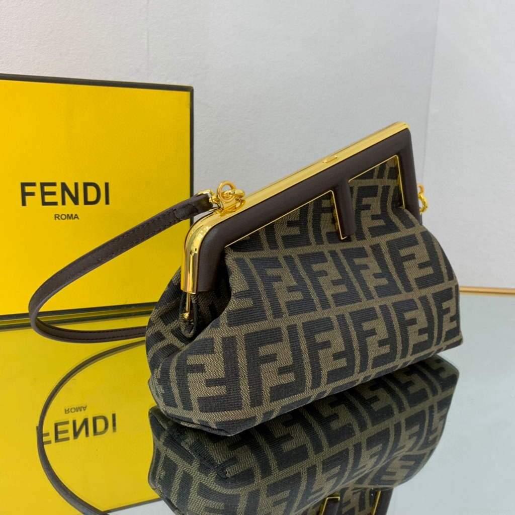 Fendi FIRST Small Bag 8BP129 Dark Green FF