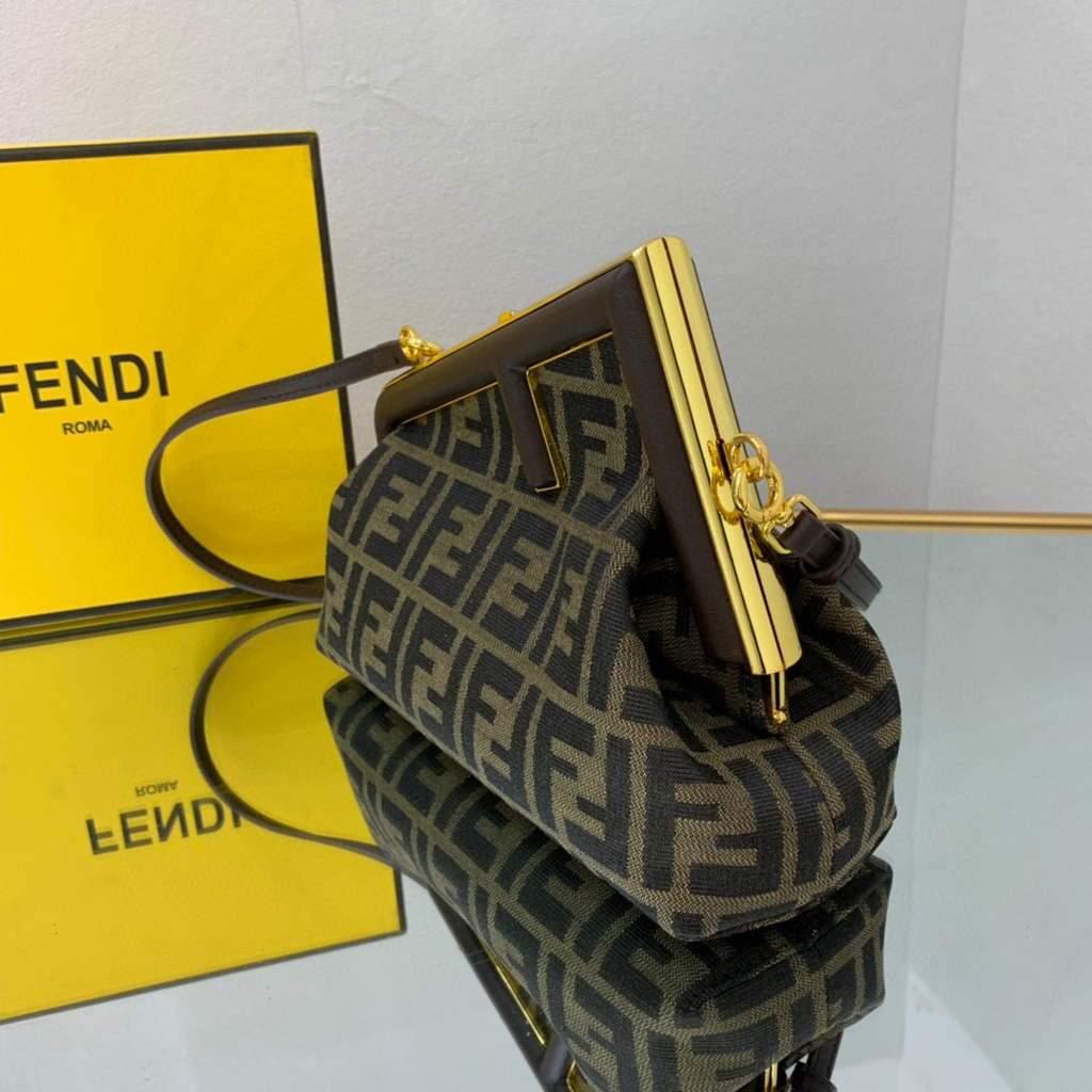 Fendi FIRST Small Bag 8BP129 Dark Green FF