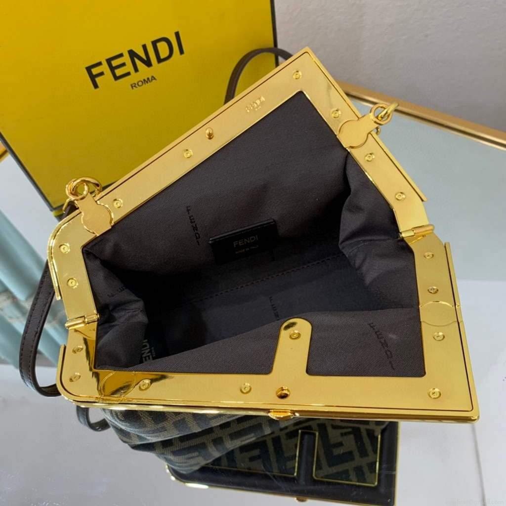 Fendi FIRST Small Bag 8BP129 Dark Green FF