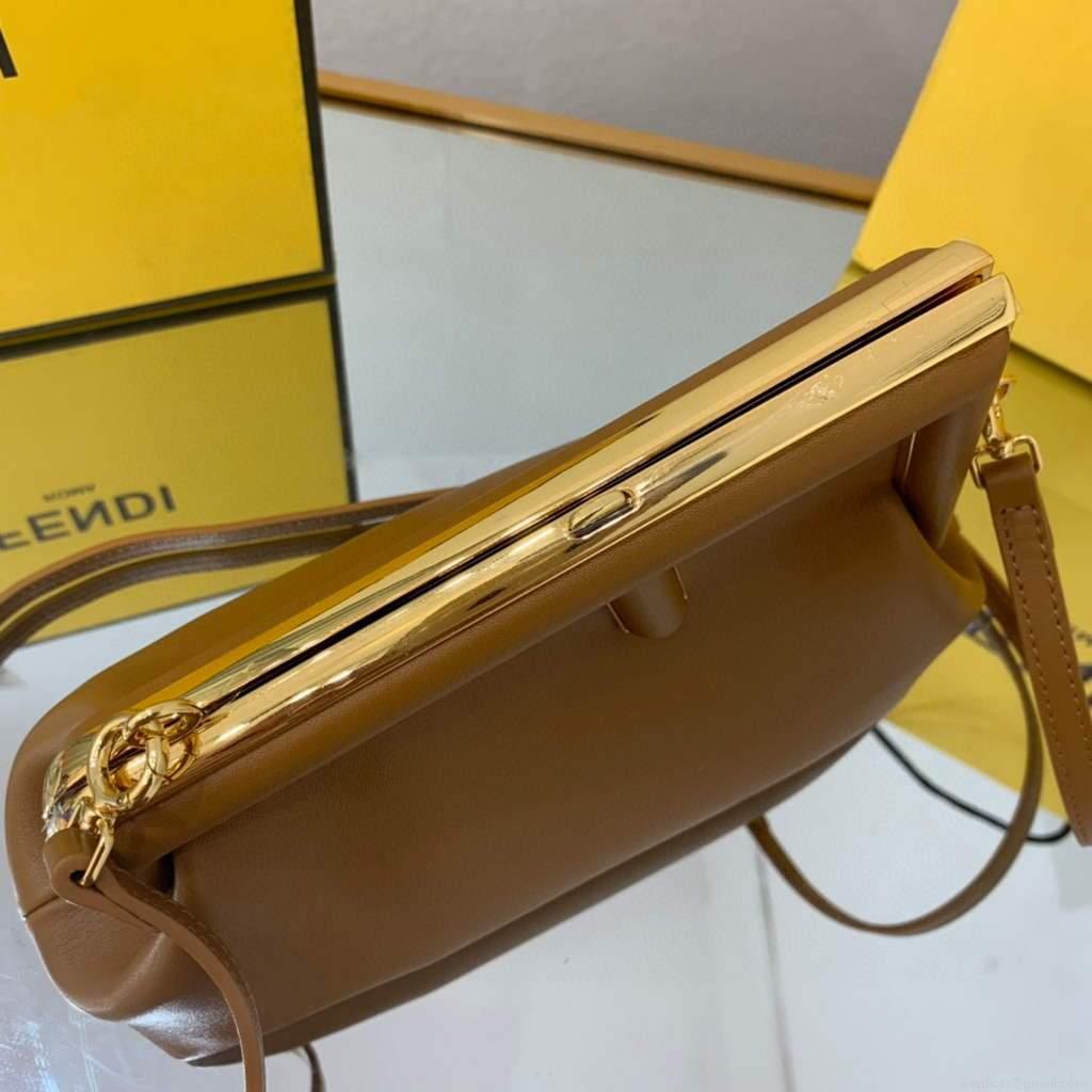Fendi FIRST Small Bag 8BP129 Leather Brown