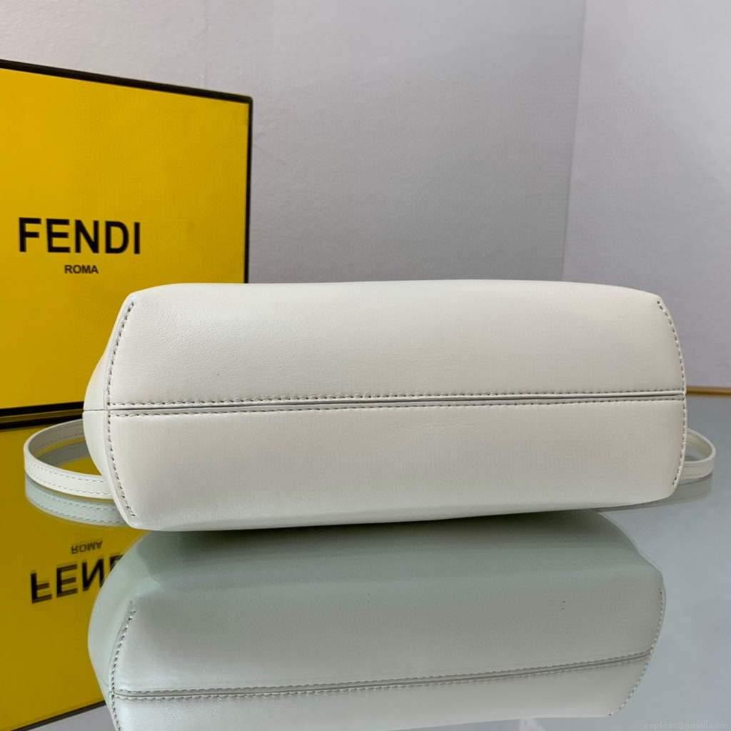 Fendi FIRST Small Bag 8BP129 White Leather