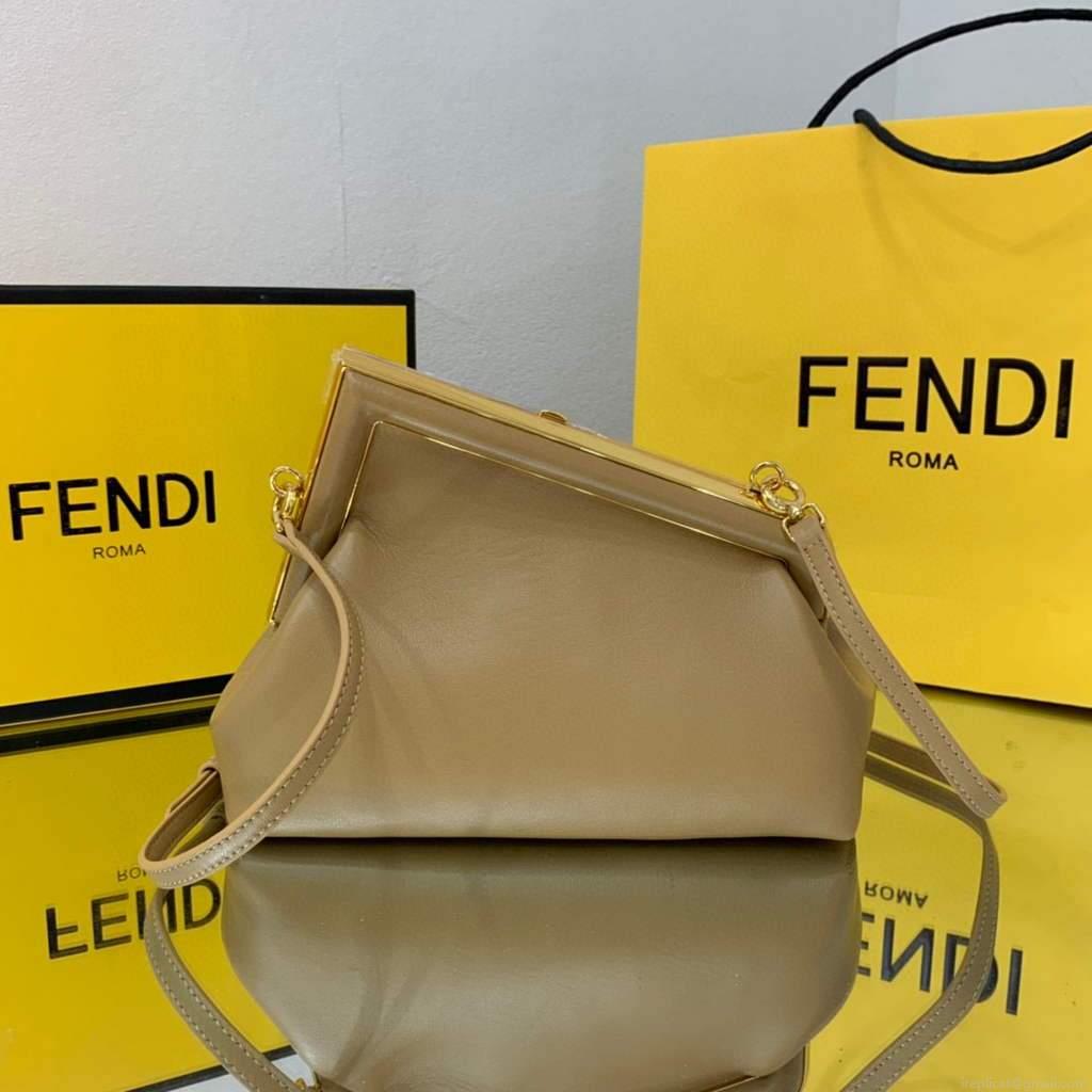 Fendi FIRST Small Bag Apricot Leather 8BP129