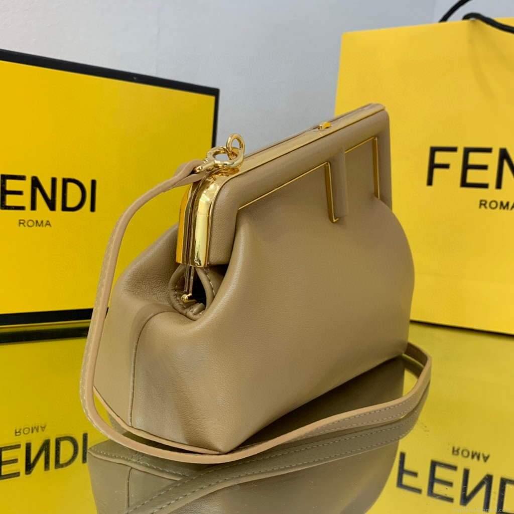 Fendi FIRST Small Bag Apricot Leather 8BP129