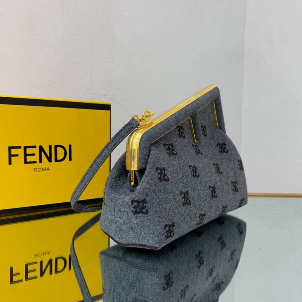 Fendi First Small flannel Bag 8BP129 Blue