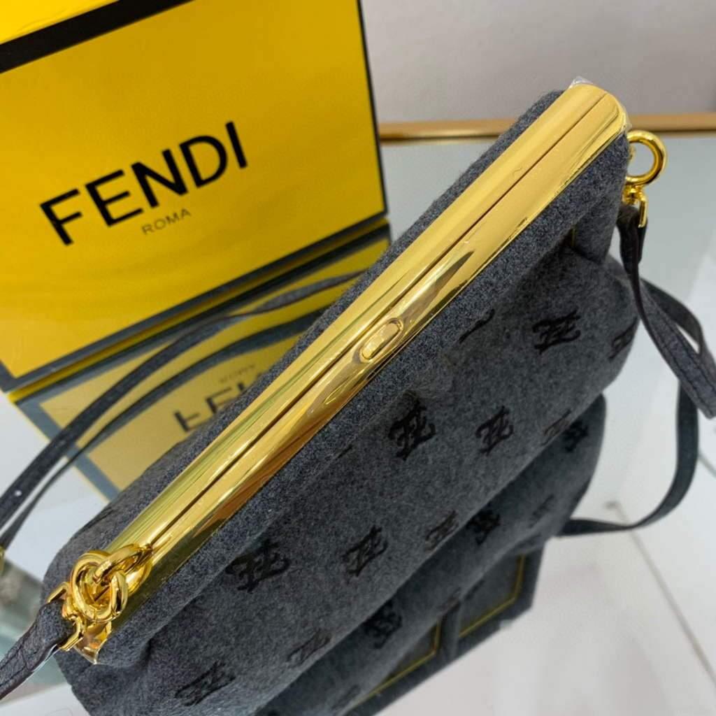 Fendi First Small flannel Bag 8BP129 Blue
