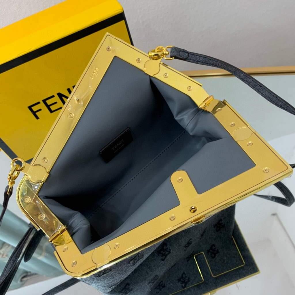 Fendi First Small flannel Bag 8BP129 Blue