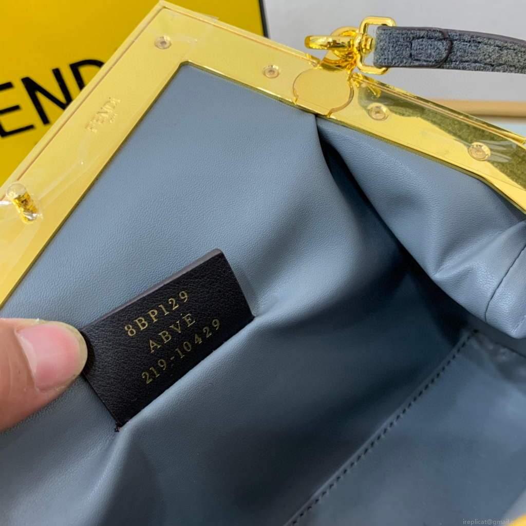 Fendi First Small flannel Bag 8BP129 Blue